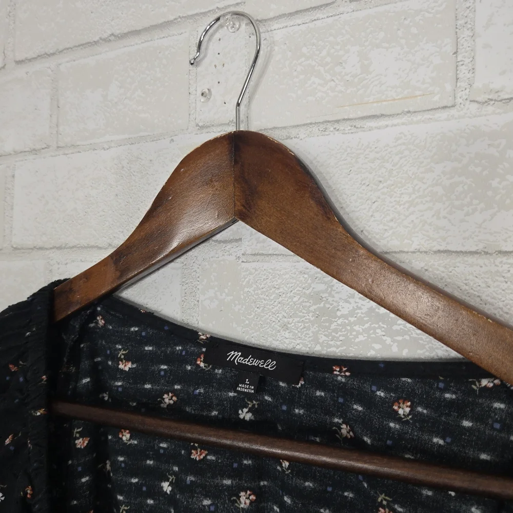 Madewell floral wrap around tie top - Picture 8 of 14